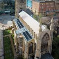 Bishop on Norwich church roof causes alarm